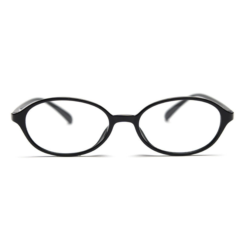 72505 Korean Tr90 Light Oval Myopia Glasses Frame for Men and Women, Artistic Flat Glasses Frame for Nerds, Can Be Matched with Degrees