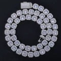 Silver 925 silver moissanite rock sugar chain