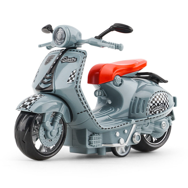 跨境代发儿童玩具男孩宝宝仿真合金摩托车摆件钥匙扣模型玩具车子