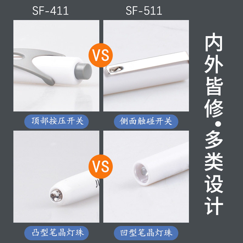 Mountain SF-411/511 pupil Pen Doctor examination ear, nose and throat oral lamp household kindergarten morning examination flashlight