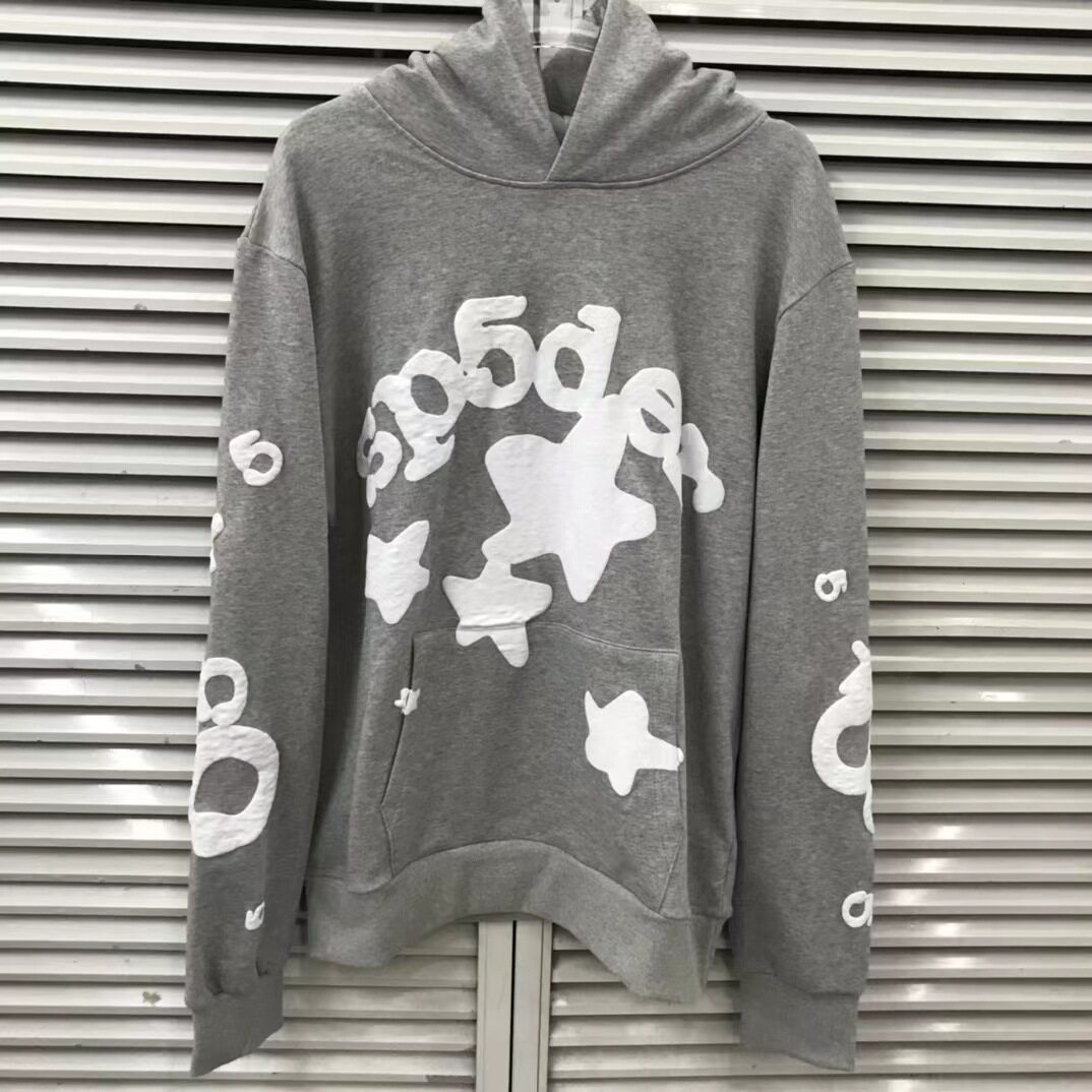 21SS European and American hip-hop singers same style foam letters 555555 printed men and women couple sweatshirt hoodie trend
