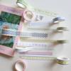 South Korea cute bow and paper tape girl heart tulip decoration hand account tape roll stripe collage material