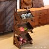 Spot Retro Floor-Standing Storage Rack Living Room Decoration Fruit Storage Basket Multi-Layer Wooden Sundry Storage Rack