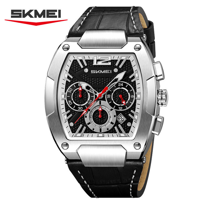 สั่งซื้อนำเข้า Time Beauty Watch นาฬิกาข้อมือผู้ชายทรงถังนาฬิกาธุรกิจผู้ชายสไตล์ยุโรปและอเมริกานาฬิกามัลติฟังก์ชั่นนาฬิกาควอทซ์กันน้ำ จากจีน 1688 taobao alibaba tmall