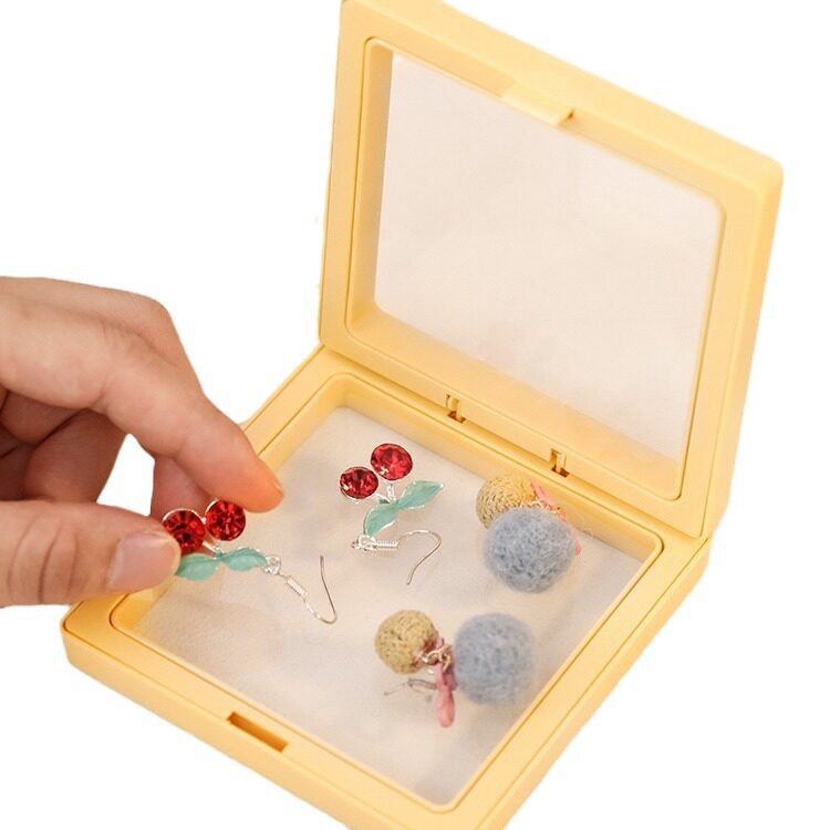 Jewelry Box Storage Transparent Dustproof Anti-oxidation PE Film Thin Earrings Earrings Necklace Ring Jewelry Display Suspension Box