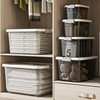 Transparent Storage Box Finishing Box Plastic Box Lid Portable Car Storage Box Large and Small Clothes Storage Box