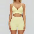 7790 bra + 7790 shorts—cream yellow