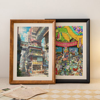 Jigsaw Puzzle Photo Frame 1000 Pieces 500 Framed Picture Frame 300 Pieces Frame 50X70 Customized * 75 Puzzle Photo Frame Framed