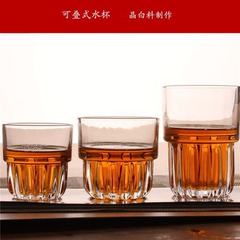 Glass cup whiskey Cup foreign wine glass juice cup stackable dining Cup factory direct sales
