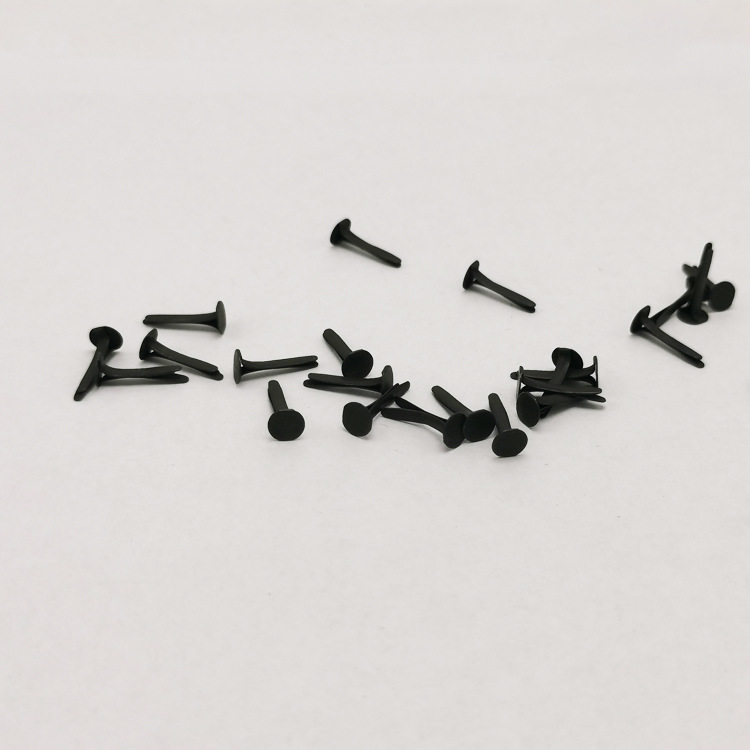 4.5*12mm black round two-foot nail round head two-angle nail flat head two-foot nail 4*8mm silver foot nail