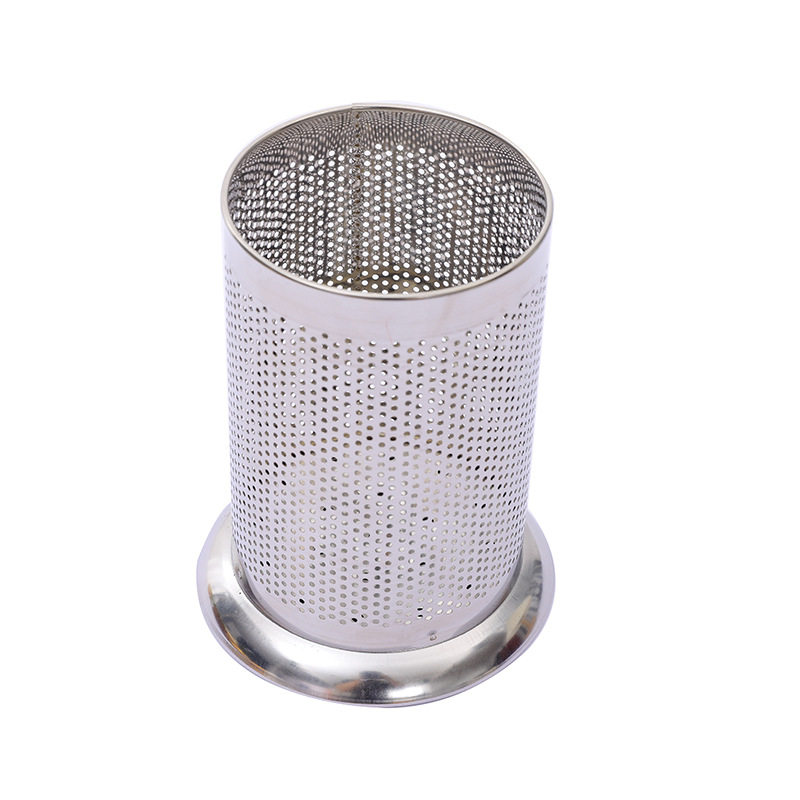 201 stainless steel chopsticks tube draining dense round hole apple hole chopsticks cage chopsticks spoon storage chopsticks tube wholesale