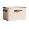 New Tianshan Cotton and Linen Zipper Storage Box Household Bedroom Seasonal Storage Box Dormitory Clothes and Pants Storage Box