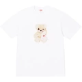 Supreme ss25bearprinting graphic crew neck t-shirt for men and women white