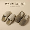 Lamb Velvet Cotton Slippers for Women Autumn and Winter New Home Indoor Warm Thick-Soled Furry Slippers for Men Winter