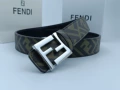F plaid coffee flower silver buckle
