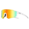 DZ-S1412-B-08 Matte White Frame, Black Temples, Red Lens, Single Piece (No Packaging)