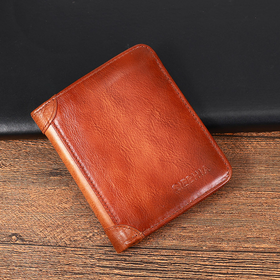 Factory direct sale wallet men's leather ultra-thin multi-card short wallet cross-border PU folding men's wallet wholesale