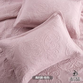 Cross-border American foreign trade cotton pillowcase quilted cotton computer embroidery washing thick solid color pillowcase wholesale