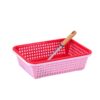 Plastic Basket Kitchen Storage Basket Rectangular Household Fruit and Vegetable Washing and Draining Blue E-Commerce Aquatic Product Distribution Box