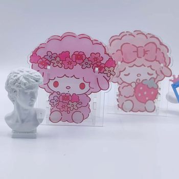 Soft girl girl lamb acrylic pen holder transparent cute office stationery storage pen holder in stock wholesale