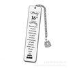 Cross-Border Popular New Stainless Steel Keychain Creative Style Gift Birthday Age Bookmark Back-To-School Season Holiday Gift