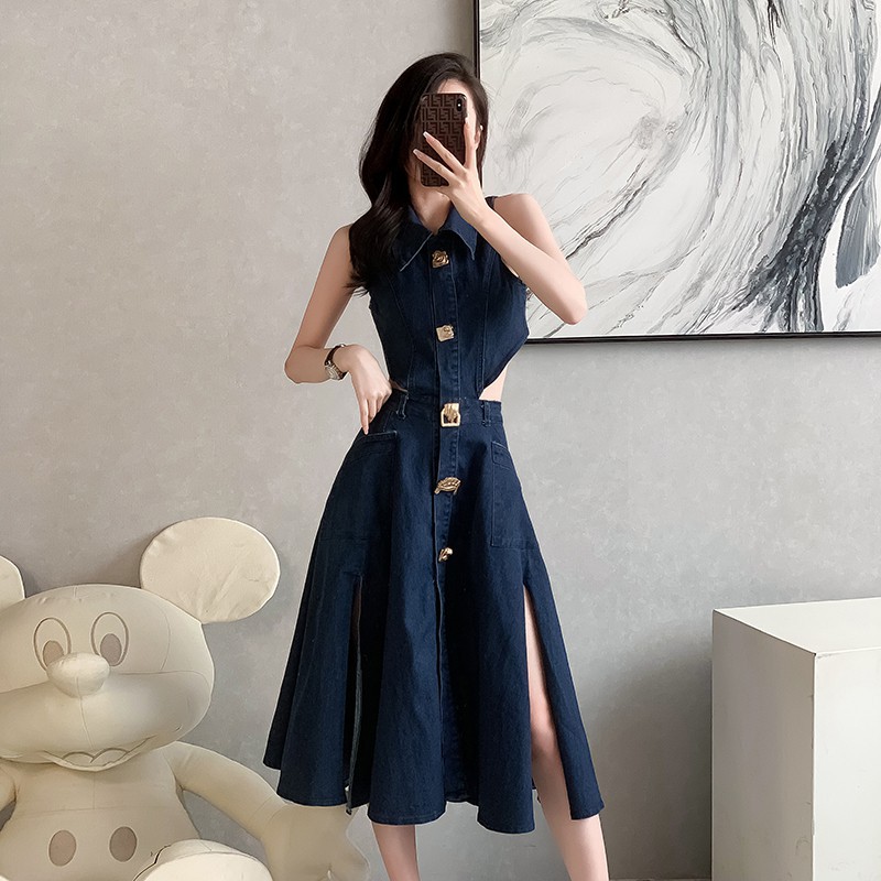 (Mới) Mã B5505 Giá 1020K: Váy Đầm Liền Thân Nữ Jud)It Hàng Mùa Hè Kiểu Đuôi Cá Thời Trang Nữ Chất Liệu Jean Bò G03 Sản Phẩm Mới, (Miễn Phí Vận Chuyển Toàn Quốc).