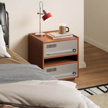 Medieval Style Bauhaus Retro Bedside Table Contrasting Color Removable Storage Cabinet Simple Modern Roller Decorative Drawer Cabinet