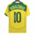 Brazil home jersey - #10 ronaldinho - 2004