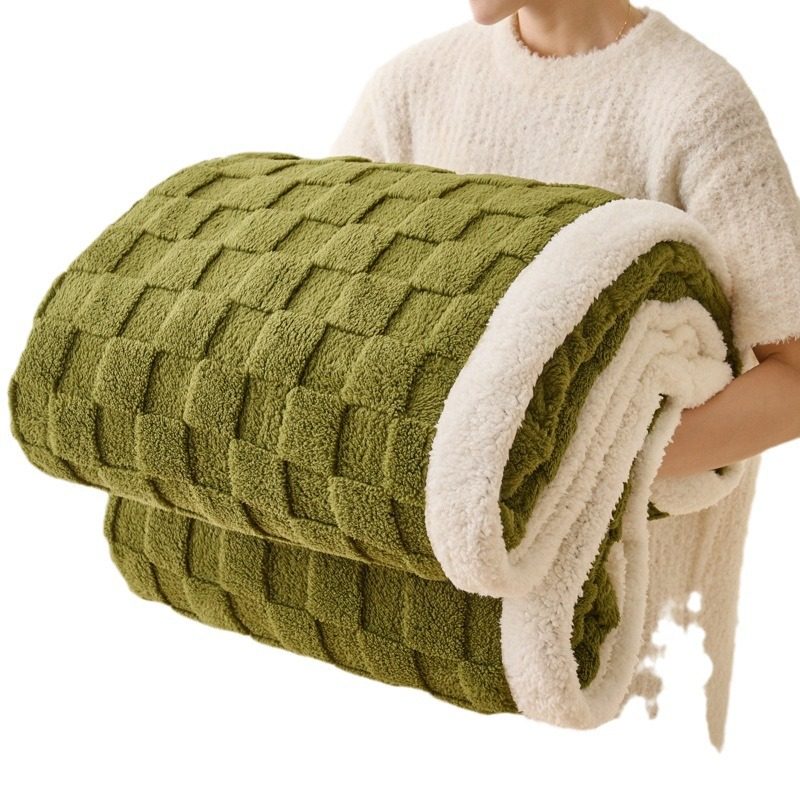 Water Cube velvet blanket lambswool high weight multifunctional blanket milk velvet Beibei velvet sofa blanket factory wholesale