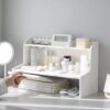 Multi-Layer Storage Rack Student Dormitory Desktop Storage Rack Wood-Plastic Office Book and Stationery Storage Rack Storage