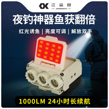 Three-eyed owl headlamp fishing special induction cap clip lamp long endurance outdoor strong light charging head-mounted flashlight