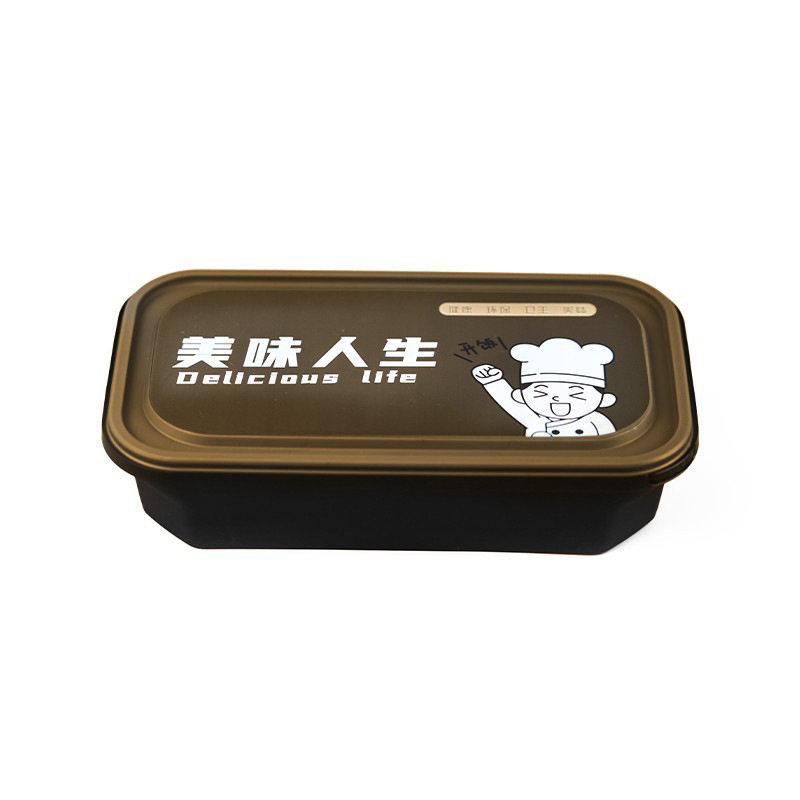Thickened disposable packing box lunch box rectangular Japanese take-out cover rice fried rice snack box food grade