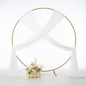 Cross-Border Party Decoration Background Gauze Arrangement Wedding Arch Pearl Chiffon Gauze Decoration Outdoor Curtain