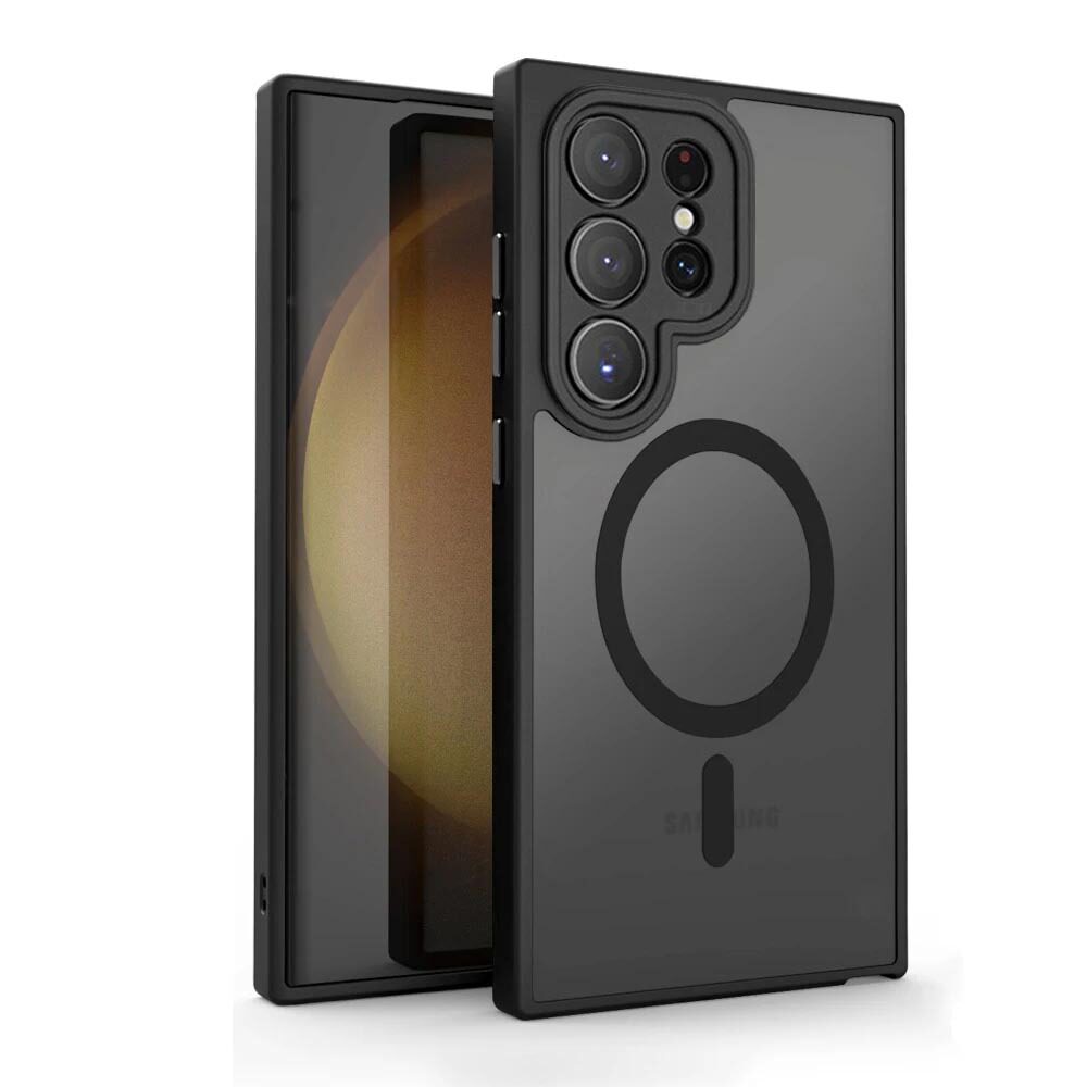 Suitable for Samsung S25 Mobile Phone Case Magnetic Galaxy S24Ultra Oil-Spraying Skin-Feel Matte S22Plus Protective Cover