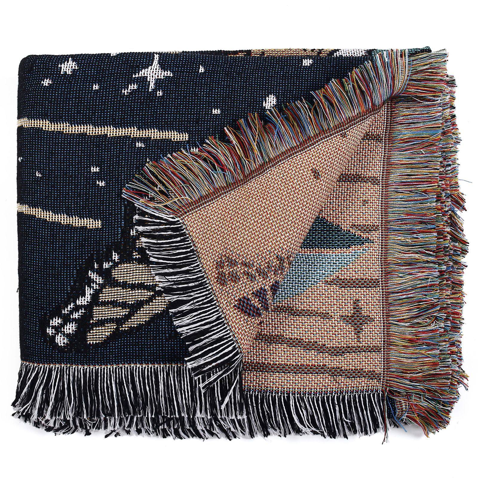 Camping Blanket Ins Wind Multi-function Line Blanket Outdoor picnic Blanket Sofa Blanket Cover Blanket Bohemian Blanket Nap Blanket