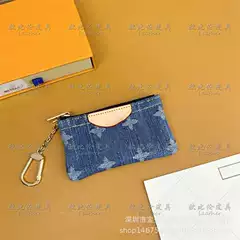 2026 New Women's Coin Purse Denim Blue Fashion Small Wallet Export Cross-Border Wholesale M82961 #