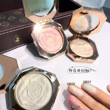 Herisse Rose Highlighting Powder Highlighting Powder Mashed Potato Contouring Palette Three-Color Contouring Highlighting Powder