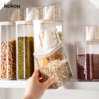 Sealed Grain Storage Jar for Grains, Starch, Raw Noodles, Rice Flour, and Flour; Household Food-Grade Scale Storage Box