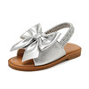 Children's Sandals Summer New Hollow Toddler Shoes Flat Sandals Cross-border Hot Bow Strap Sandals