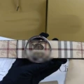 Pattern circle tb silver buckle