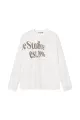 New letter-print long-sleeve white shirt
