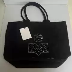 Lotte Japan Korea Mar Canvas Bag with Rhinestones Casual Shopping Bag Handbag Tote Bag Shoulder Bag