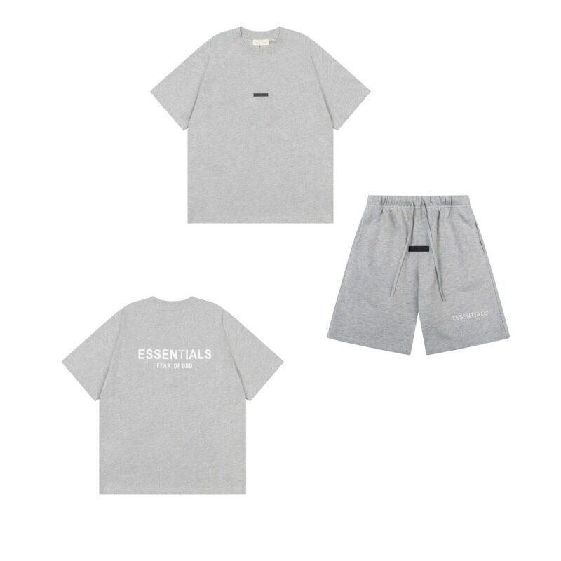 新款FEAR OF GOD ESSENTIALS植绒字母男女休闲宽松加绒连帽卫衣潮