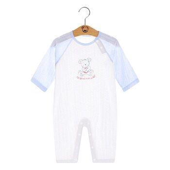 Baby's One-piece Clothes Pure Cotton Summer Newborn Pajamas Spring and Autumn Long-sleeved Thin Men's and Baby's Women's Clothes Air-conditioning Clothes