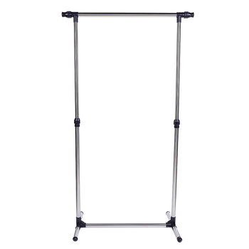 Stainless steel drying rack single pole non-retractable hanger floor clothing rack clothing store display rack