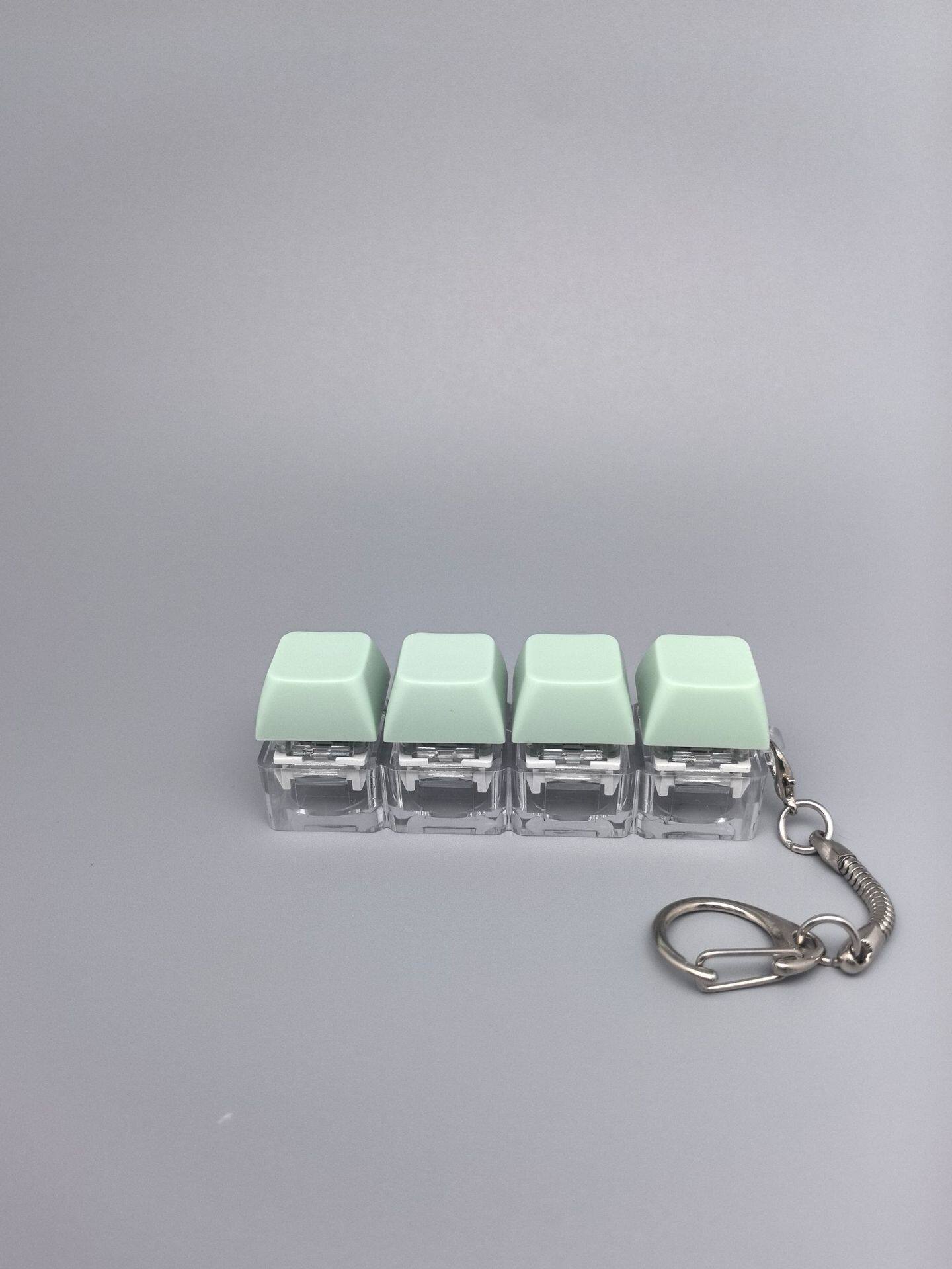 四键马卡龙按键解压玩具钥匙扣键盘办公摸鱼按键解压玩具跨境
