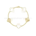 Golden white shell clip ray gun bracelet