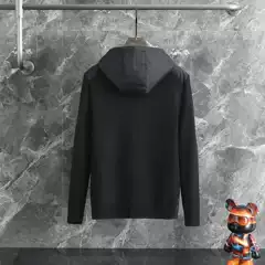 Correct Version 2025 Autumn/Winter New Original P Brand Runway Style Hooded Zip-Up Knit Cardigan Jacket for Men and Women