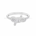 Bow white gold ring size 6