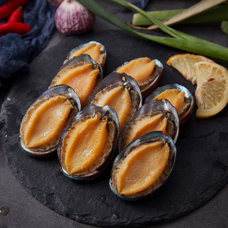 Frozen Shelled Abalone, Shelled Abalone Meat, Washed, Catering Seafood and Aquatic Products, 8 Pieces, Multiple Specifications, Extra Large Banquet Food